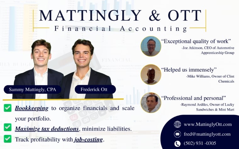 Sammy Mattingly, Frederick Ott, Accounting