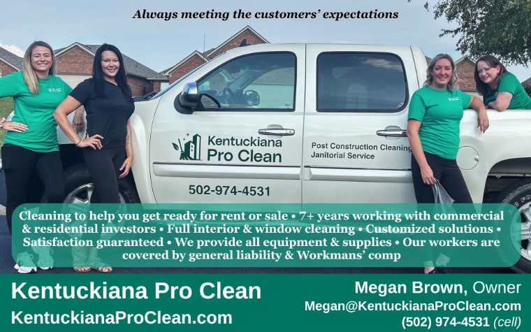 Megan Brown, Kentuckiana Pro Clean