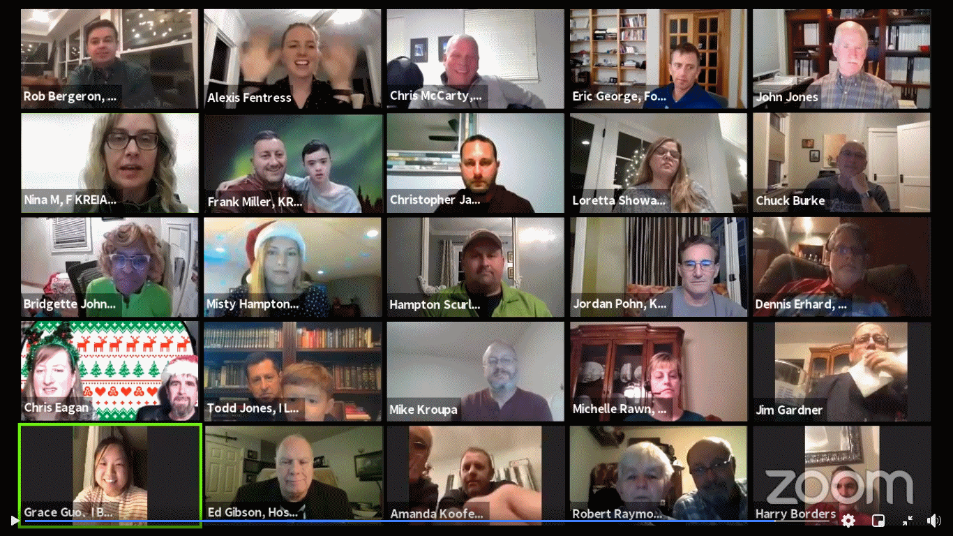 Scenes from our Holiday Party on Zoom